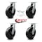 Service Caster 12'' Extra Heavy Duty Phenolic Wheel Swivel Caster Set with 2 Swivel Locks, 4PK CRAN-SCC-KP92S1230-PHR-BSL-2-S-2 - alternate 4